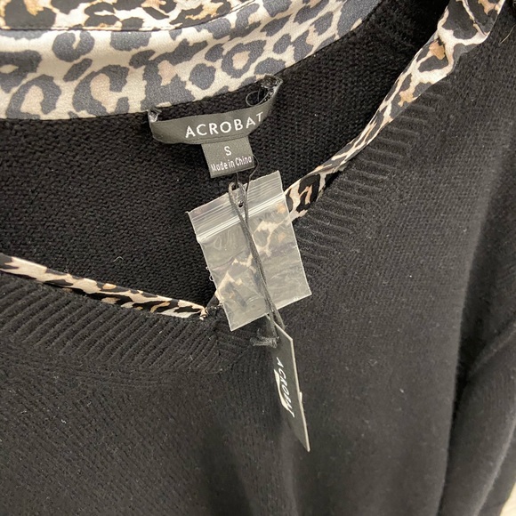 ☀️Acrobat Black Sweater with leopard detail☀️ - Picture 3 of 3